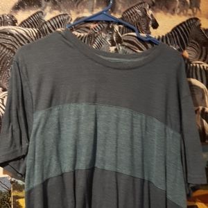 Sonoma Short Sleeve Stripe Shirt Blue XL